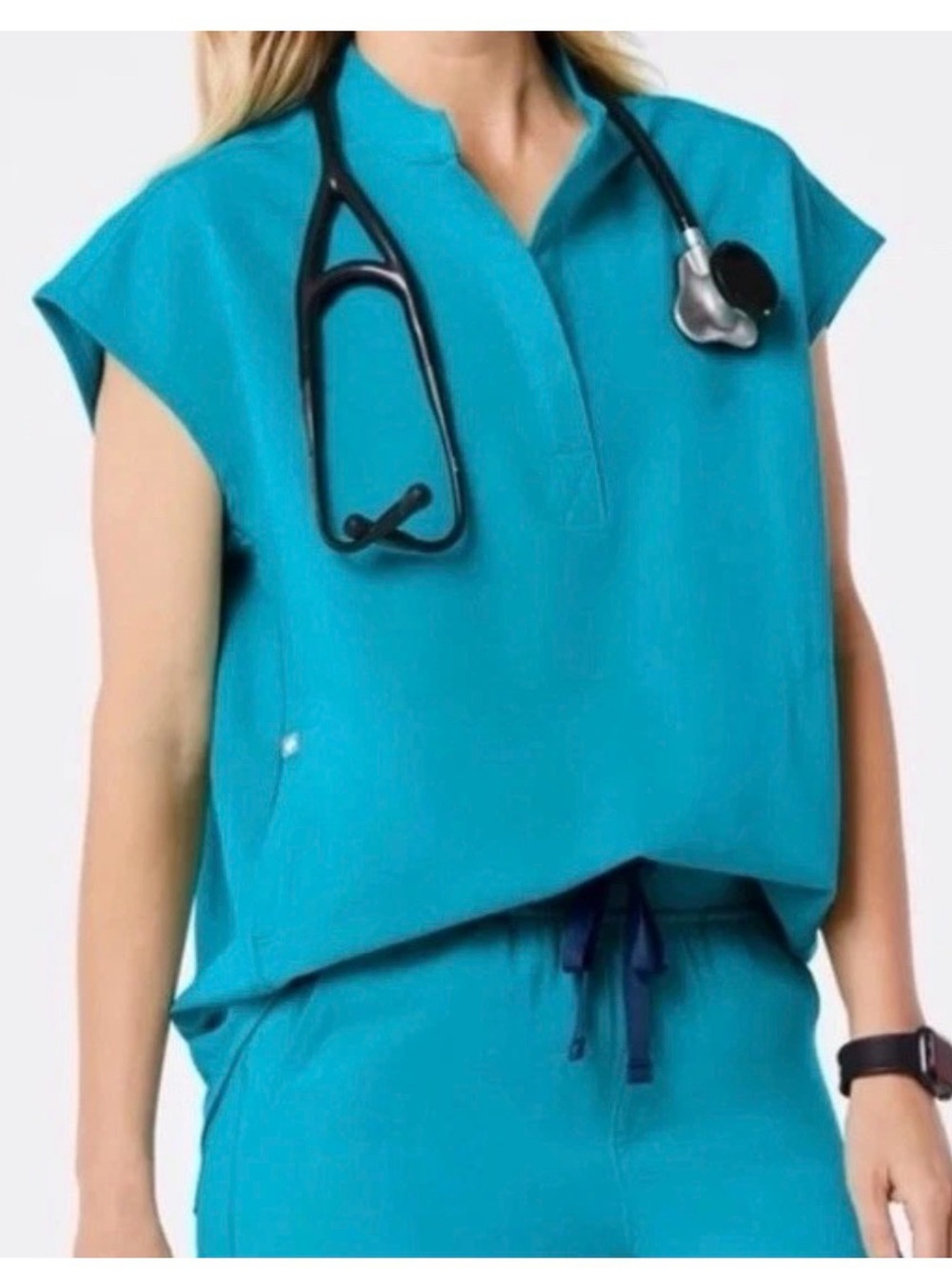 NWT FIGS Rafaela Oversized Scrub Top XXS Teal